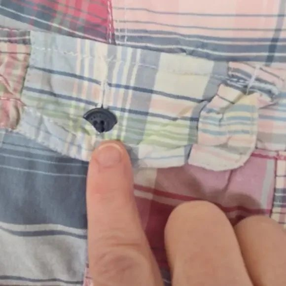 VTG Abercrombie & Fitch Y2K Micro Mini Patchwork Skirt Women's 10 Madras Plaid - Picture 4 of 9